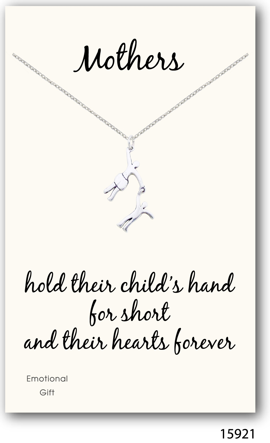 Mother&kids linked forever silver pendant